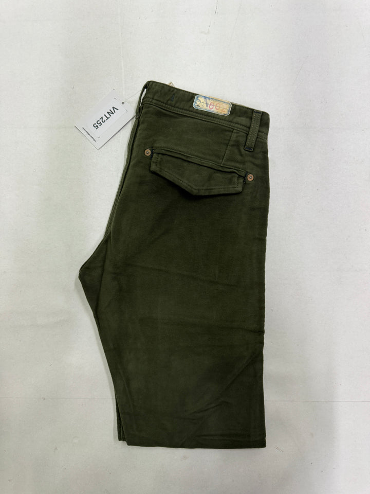 Scarti-Lab 120 W30 chino pants Verde nuovo con cartellino Deadstock