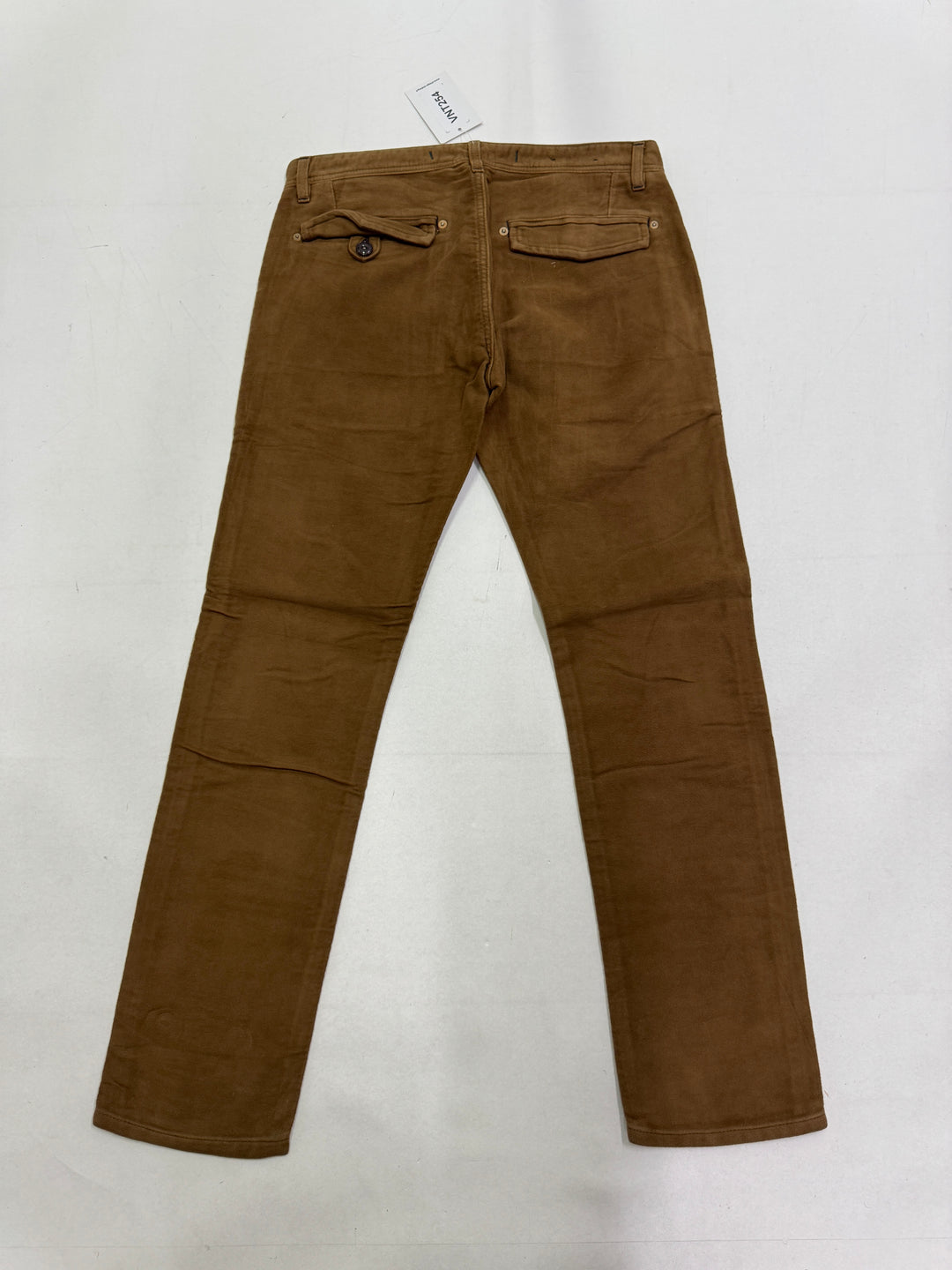 Scarti-Lab 120 W31 chino pants Marrone nuovo con cartellino Deadstock