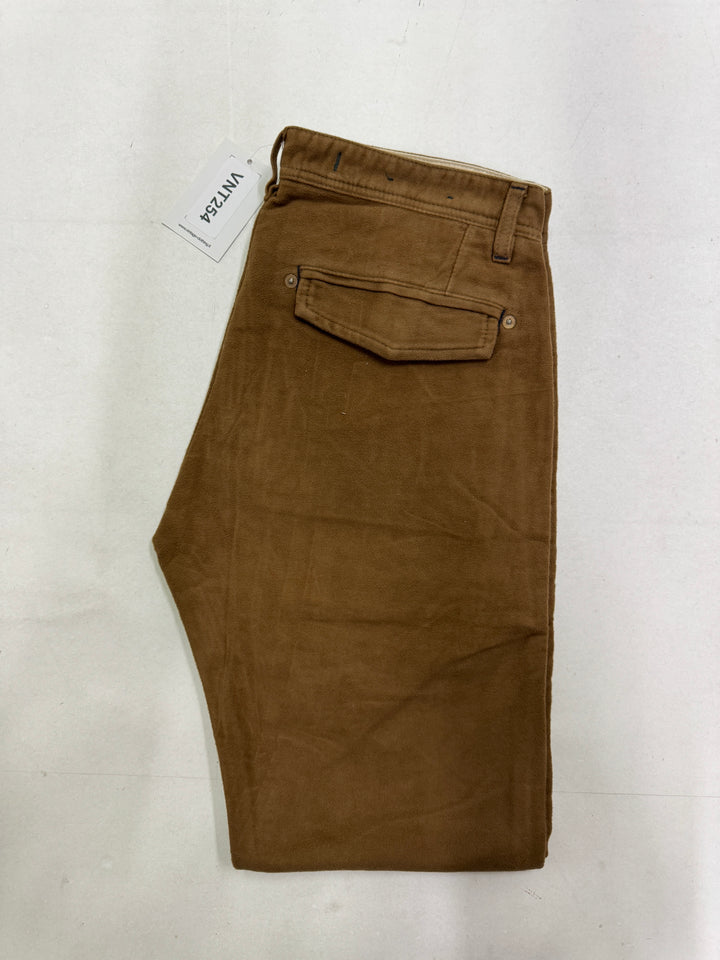 Scarti-Lab 120 W31 chino pants Marrone nuovo con cartellino Deadstock