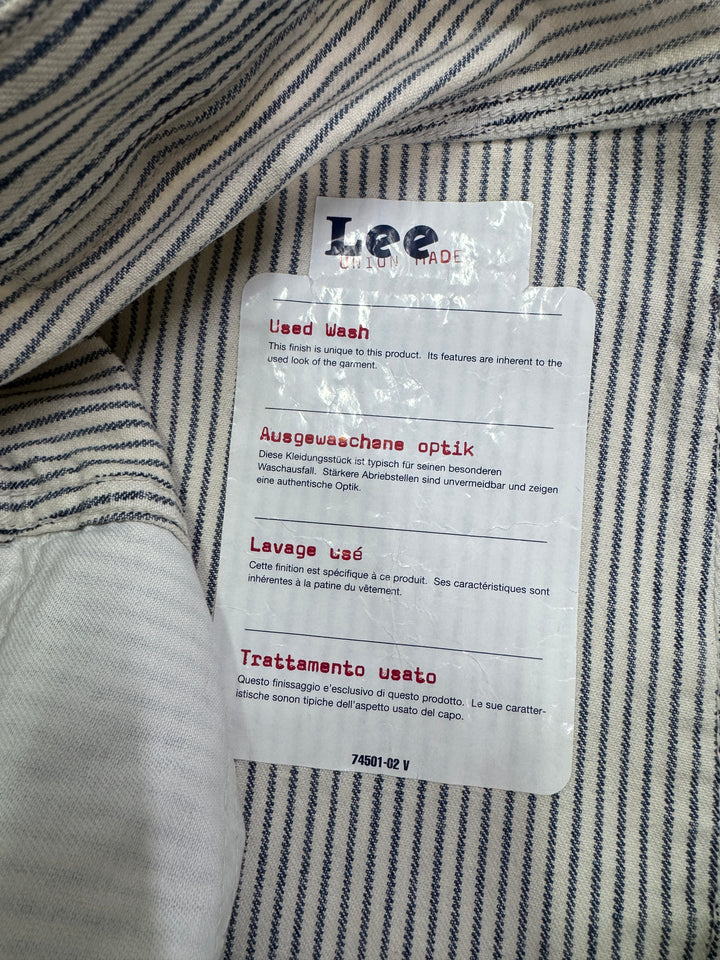 Lee Union Alls Carpenter Rigato jeans cargo nuovo deadstock