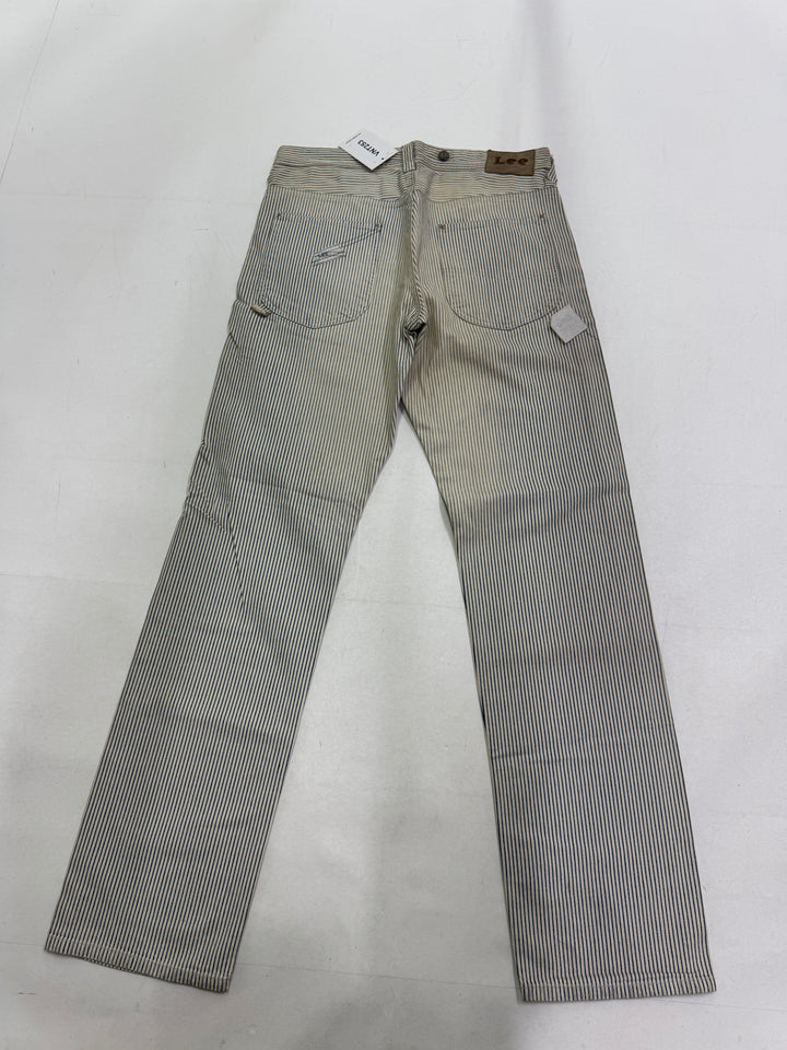 Lee Union Alls Carpenter Rigato jeans cargo nuovo deadstock