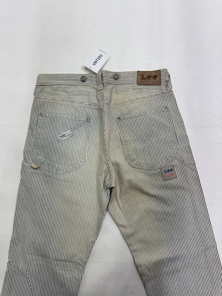 Lee Union Alls Carpenter Rigato jeans cargo nuovo deadstock