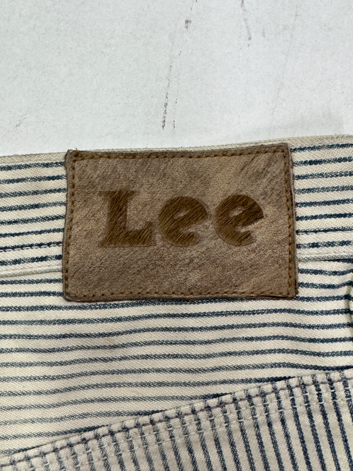 Lee Union Alls Carpenter Rigato jeans cargo nuovo deadstock