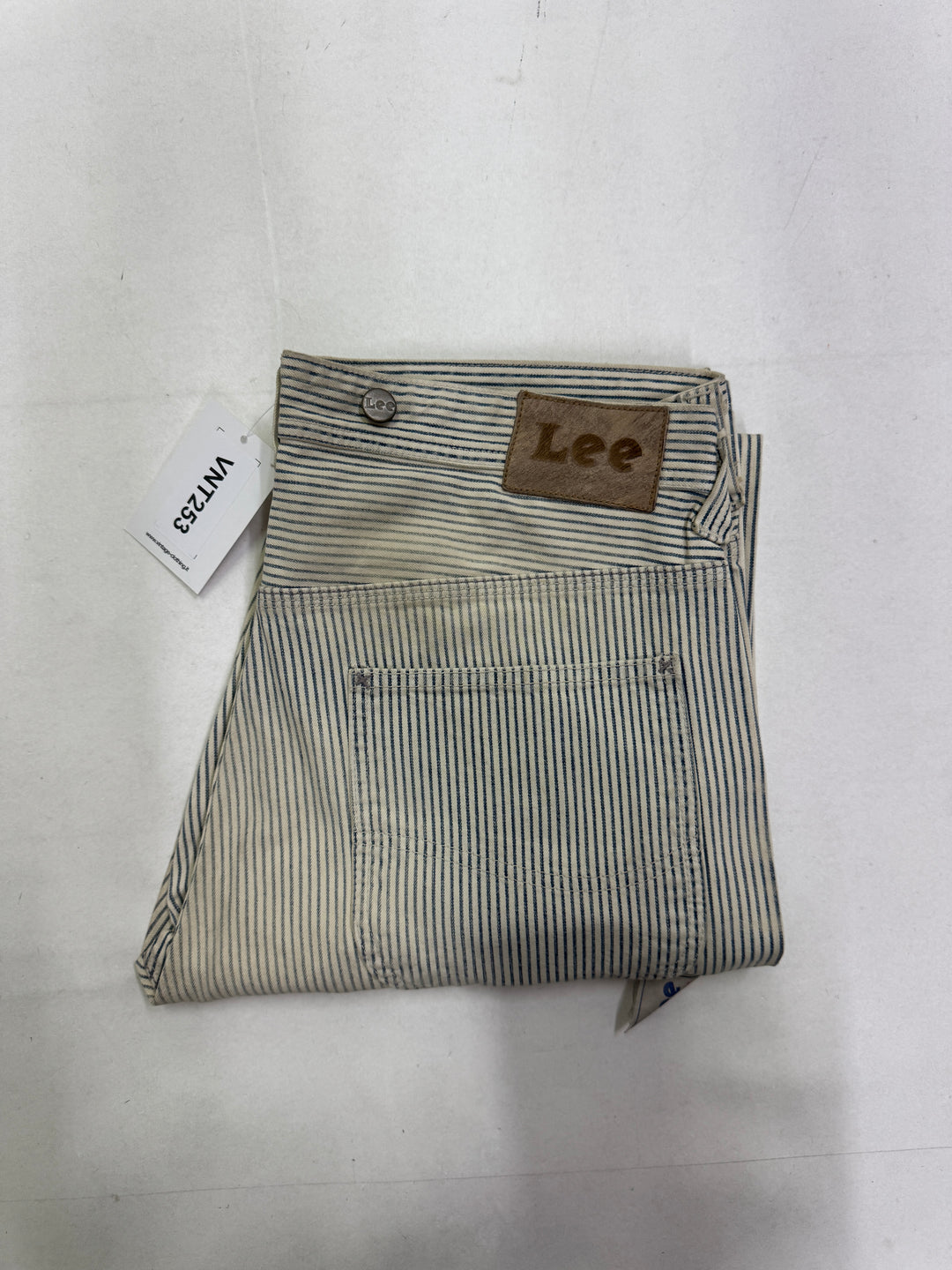 Lee Union Alls Carpenter Rigato jeans cargo nuovo deadstock