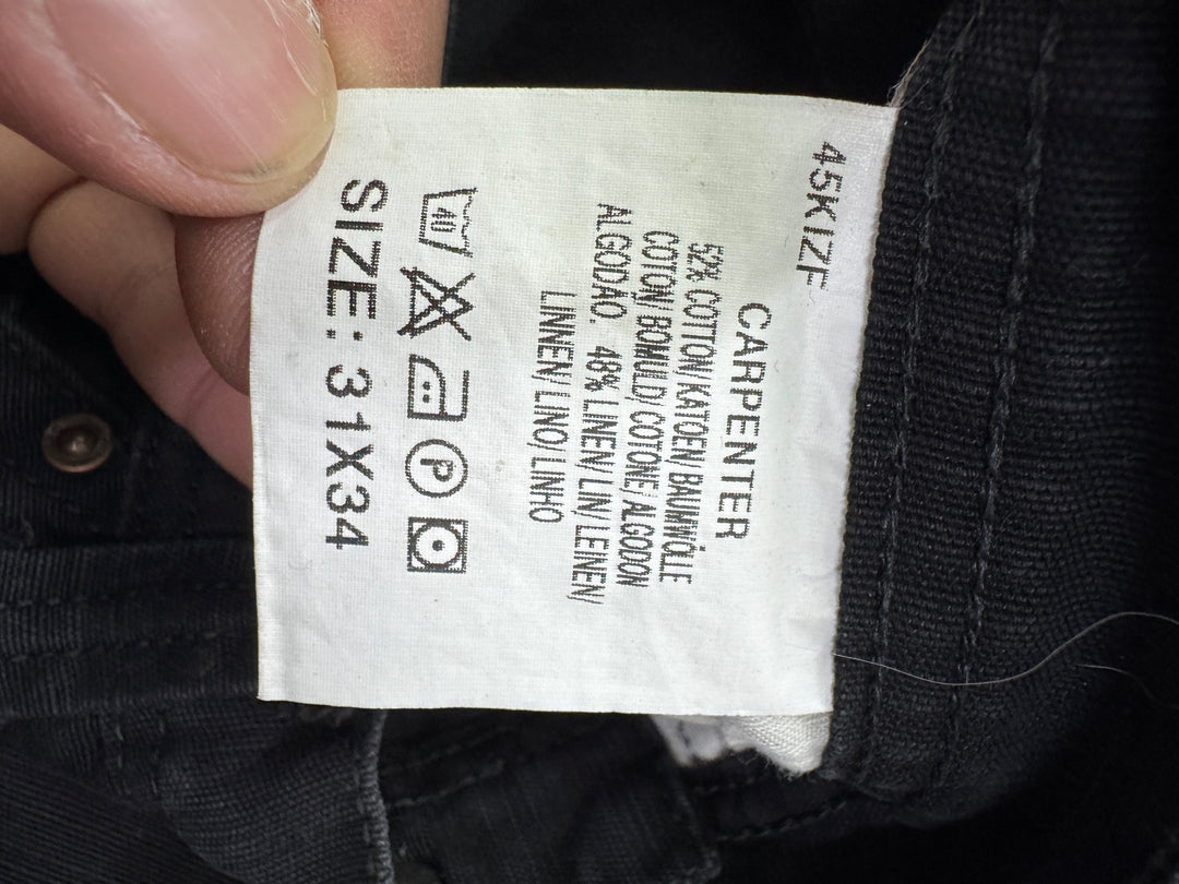 Lee Union Alls Carpenter W31 L34 jeans cargo nuovo deadstock