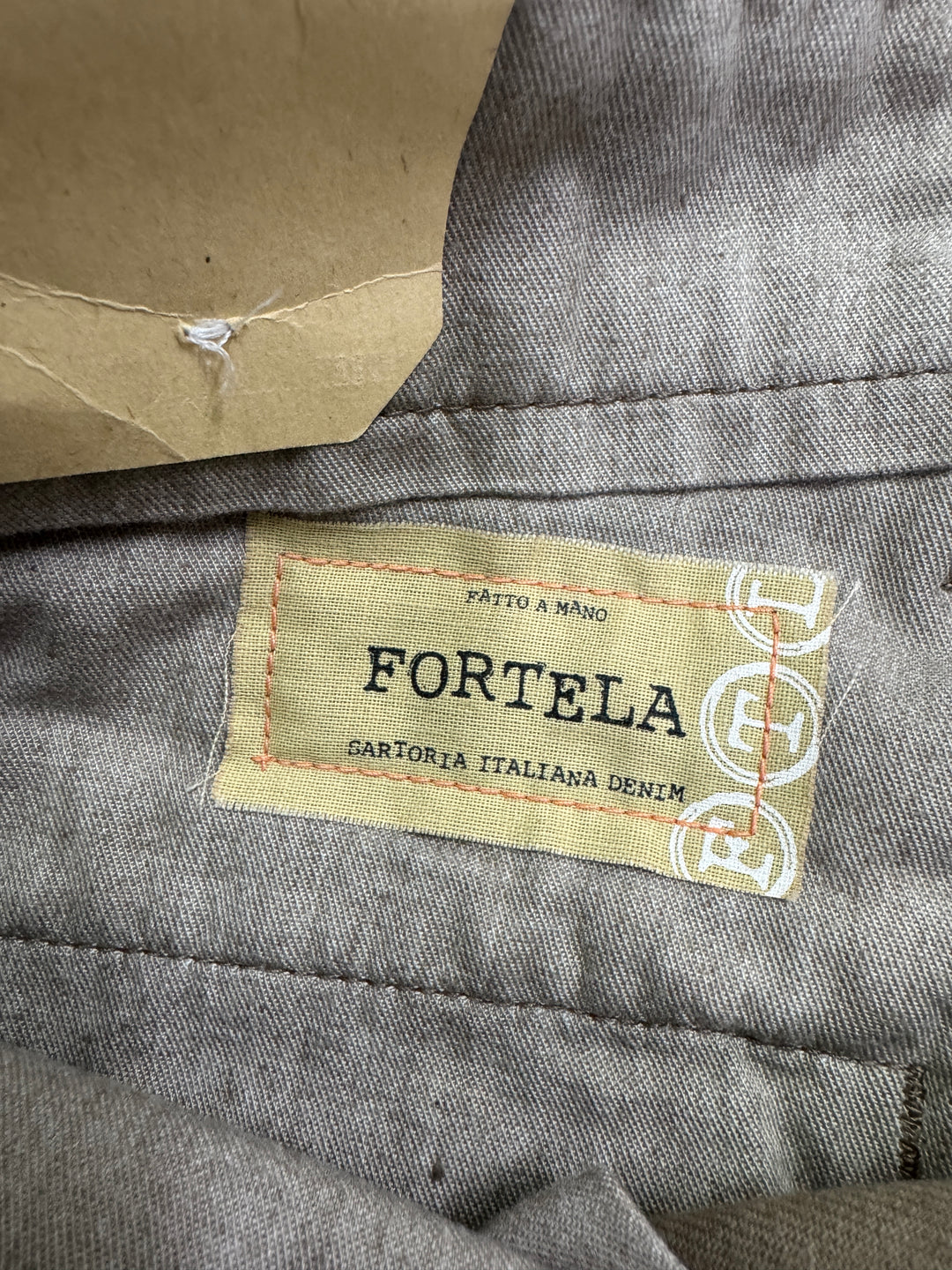 Fortela mod. Piatto cimosa W34 chino pants verde nuovo con cartellino Deadstock