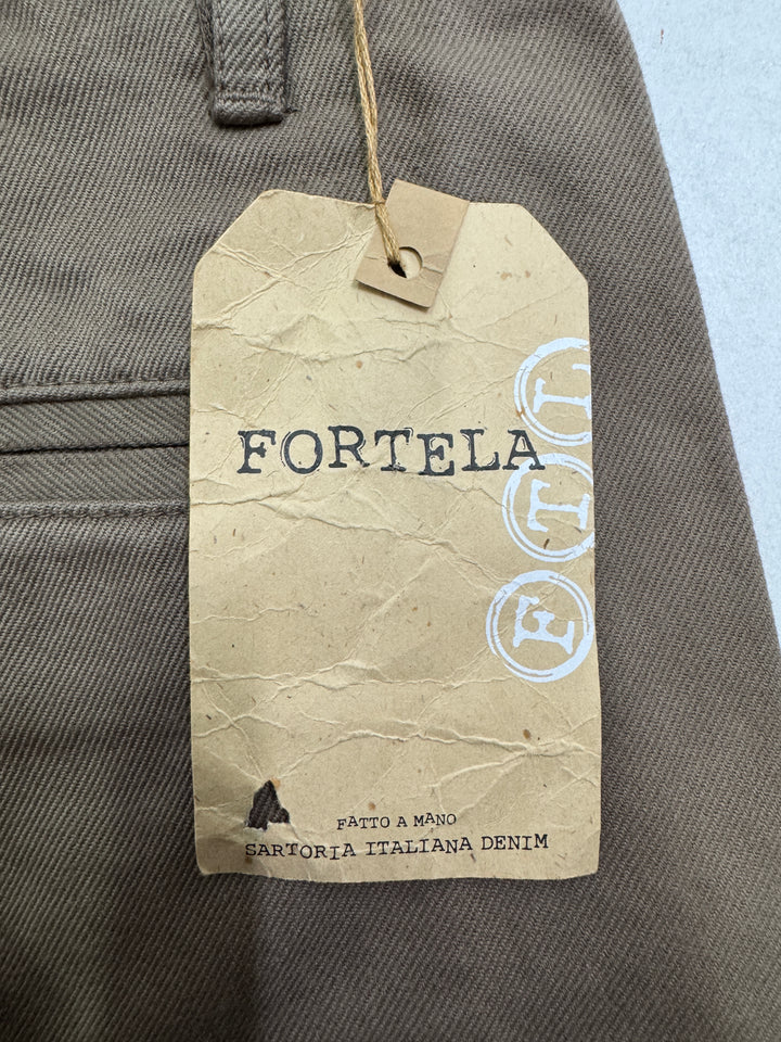 Fortela mod. Piatto cimosa W34 chino pants verde nuovo con cartellino Deadstock