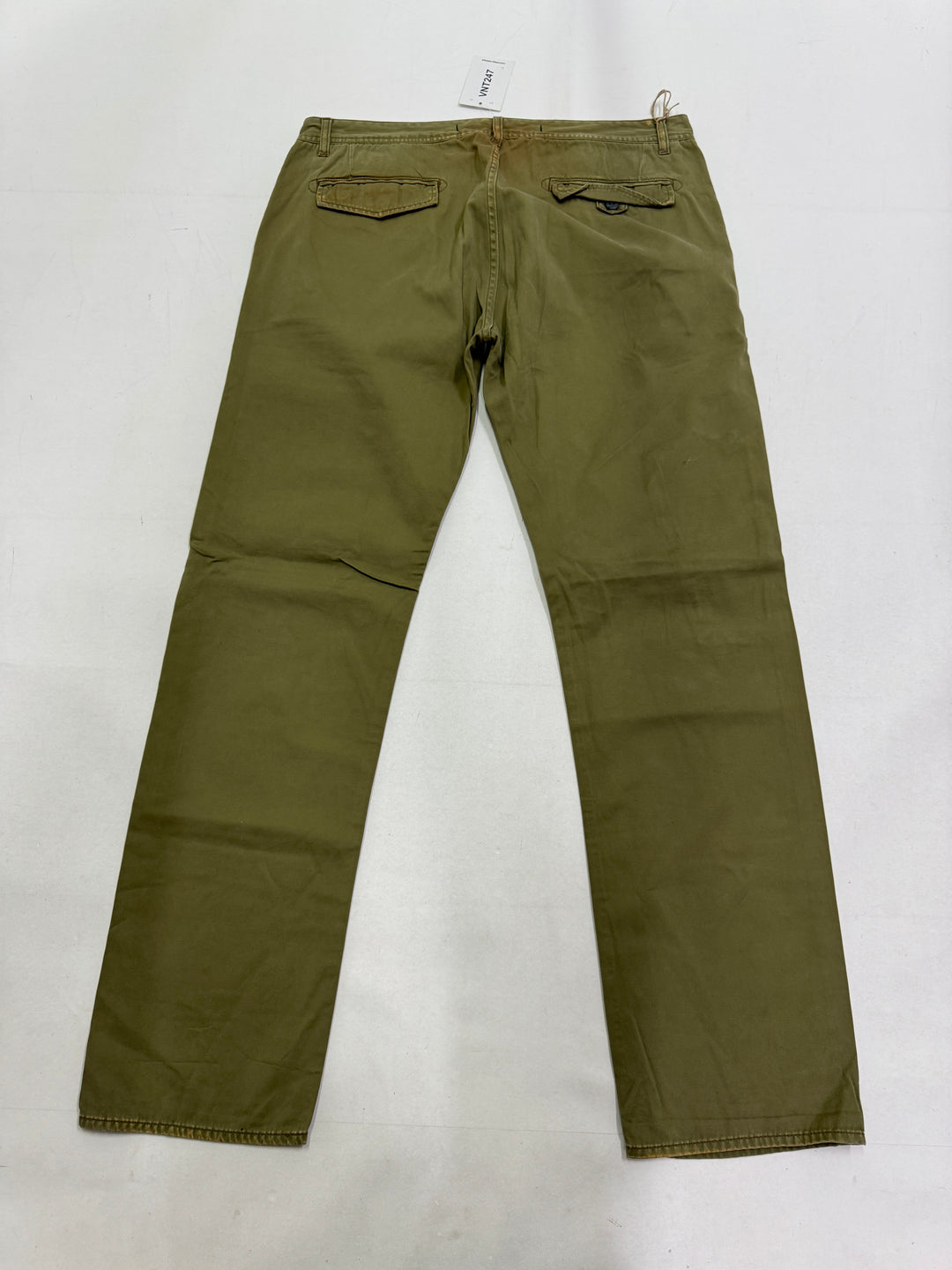 Scarti-Lab 101 W38 jeans chino pants verde patch nuovo con cartellino Deadstock