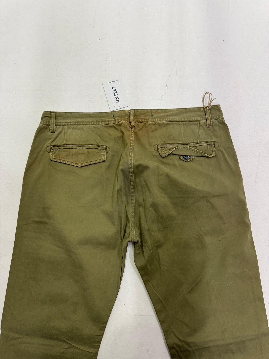 Scarti-Lab 101 W38 jeans chino pants verde patch nuovo con cartellino Deadstock