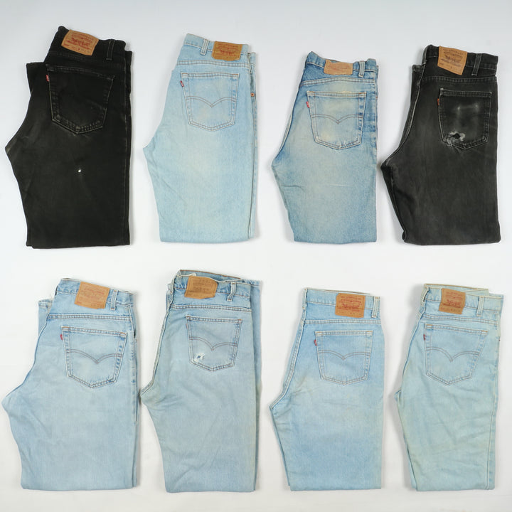 Levi's 501 made in USA, Grado C, stock da 23pz denim, nero e colorati