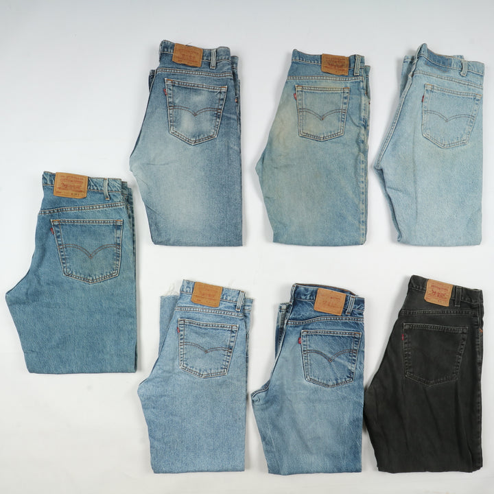 Levi's 501 made in USA, Grado C, stock da 23pz denim, nero e colorati