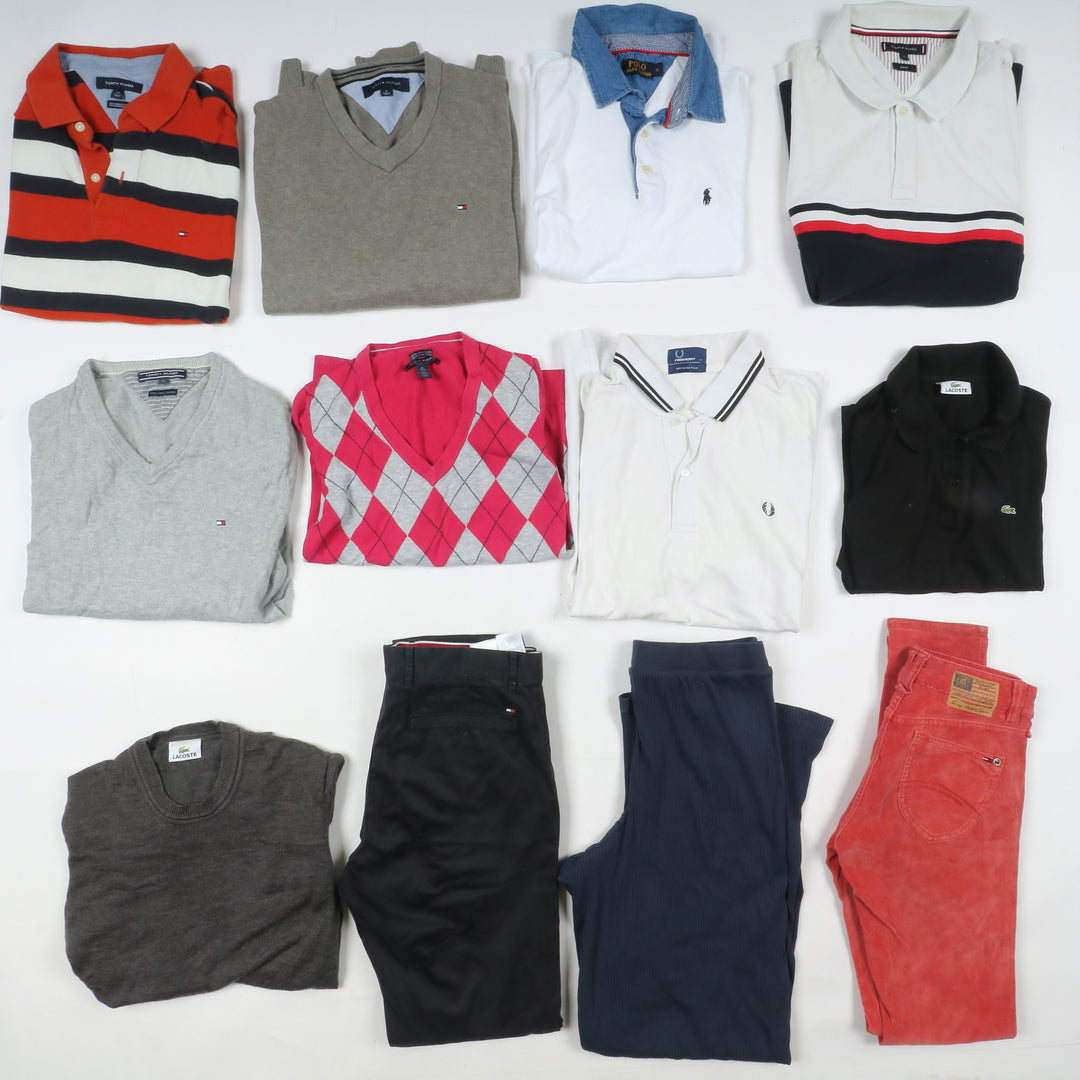 Stock Box 26pz mix Tommy Hilfiger, Ralph Lauren, Lacoste e Fred Perry uomo e donna