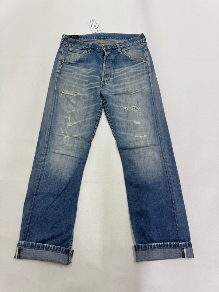 Lee 101 B mezza cimosa W33 L32 selvedge vintage denim jeans