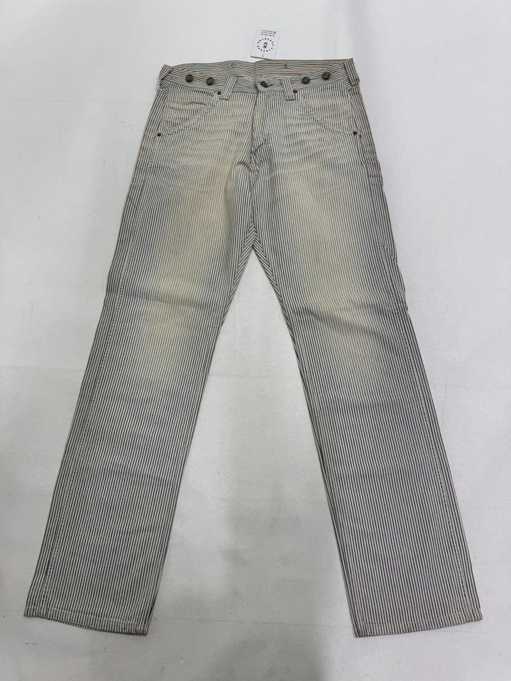 Lee Union Alls Carpenter Rigato jeans cargo nuovo deadstock