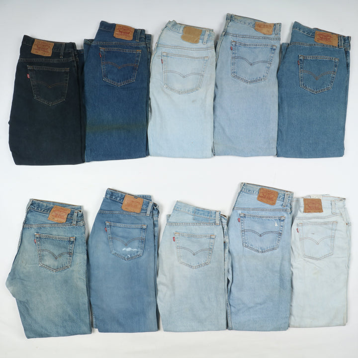 Levi's 501 made in USA, Grado B, denim, stock da 31pz uomo e donna