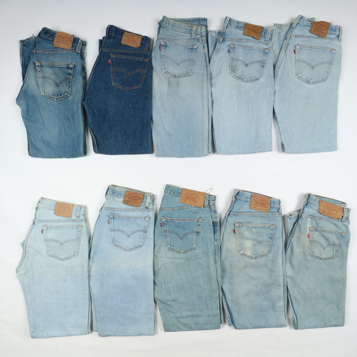 Levi's 501 made in USA, Grado B, denim, stock da 31pz uomo e donna