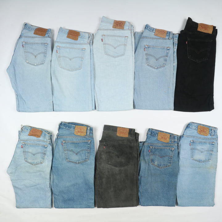 Levi's 501 made in USA, Grado B, stock uomo da 30pz denim e nero