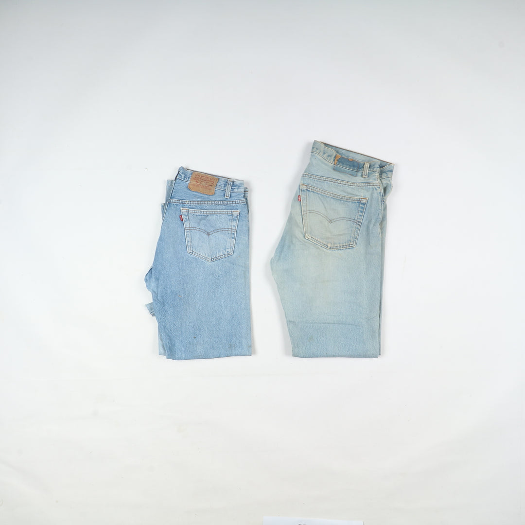 Levi's 501 made in USA, Grado C, stock da 32pz denim e nero