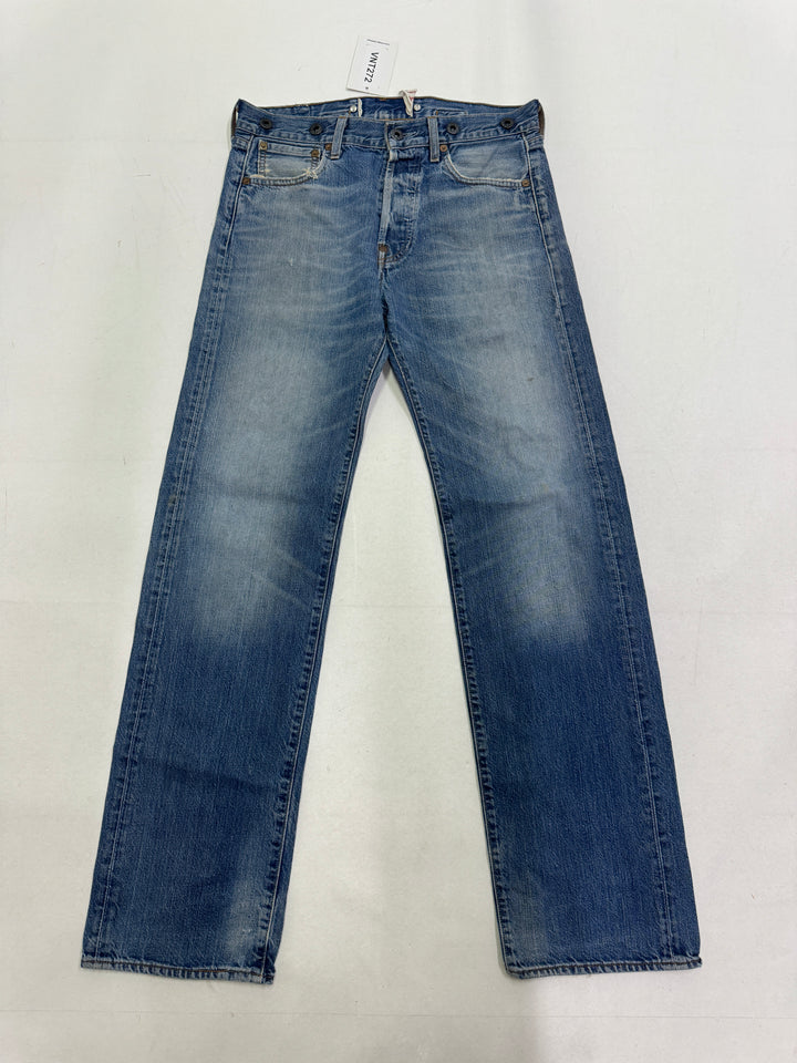 Levi's 201 W28 L32 limited edition rivettato e con martingala rivets Levis