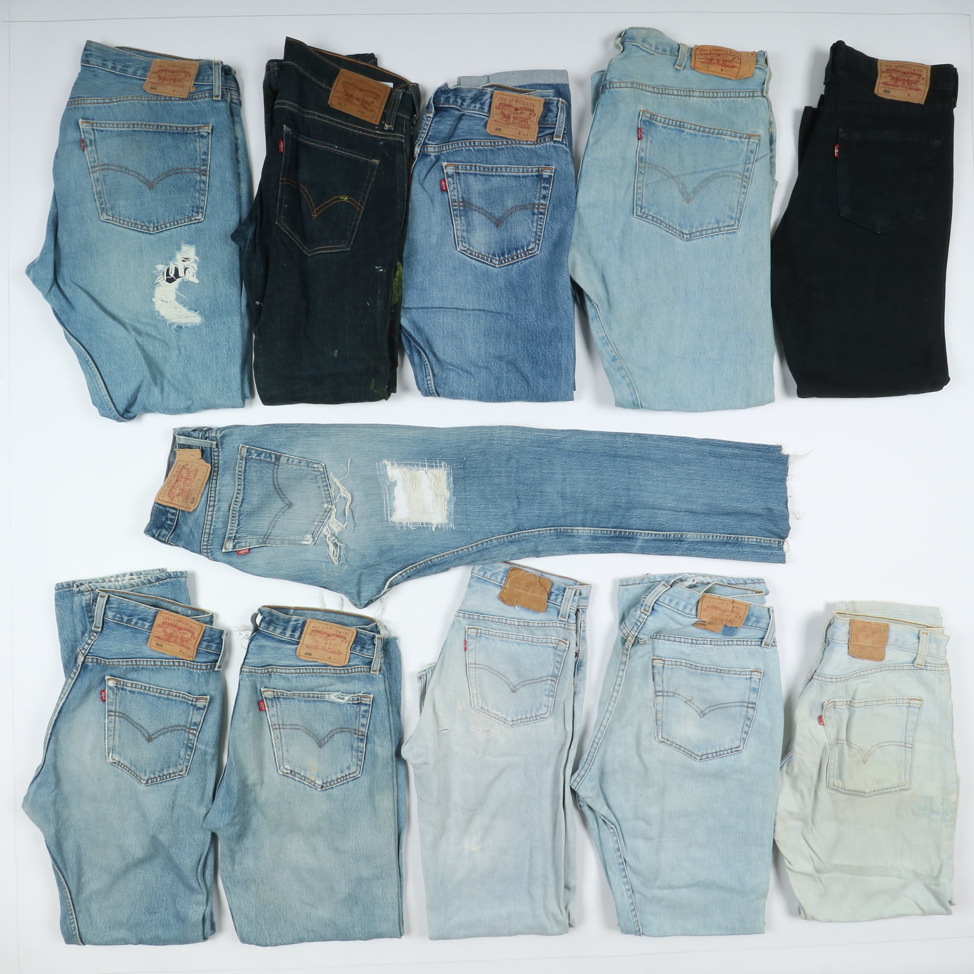 Levis remake uomo donna box da 40pz Levi s jeans custom Vintage Clothing