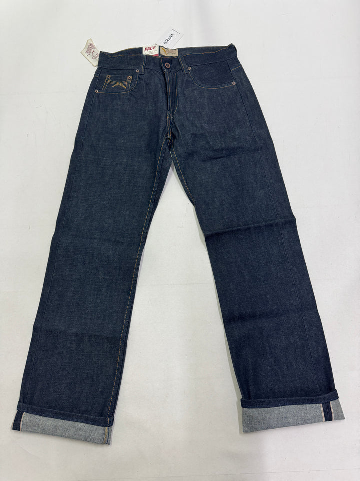 Pace limited Edition W32 L34 cimosa jeans nuovo Deadstock red line selvedge