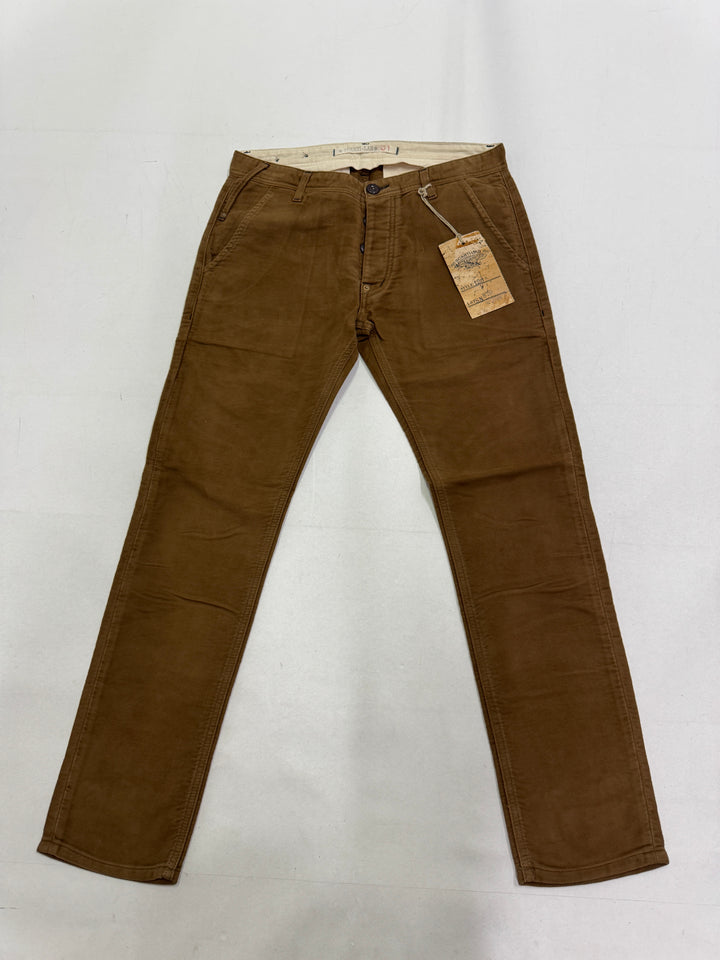 Scarti-Lab 120 W31 chino pants Marrone nuovo con cartellino Deadstock