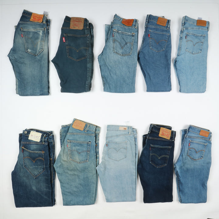 Levi's jeans denim slim, skinny e bootcut / zampa stock da 43 pz uomo e donna