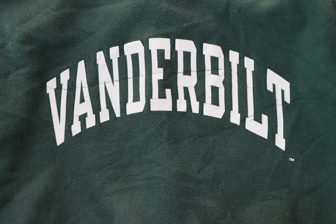 Champion Reverse Weave Vanderbilt Verde vintage senza etichetta