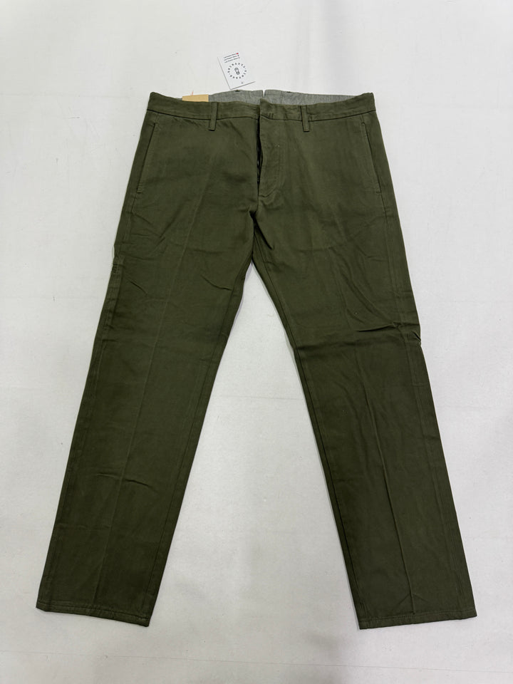 Fortela mod. Piatto cimosa W34 chino pants verde nuovo con cartellino Deadstock