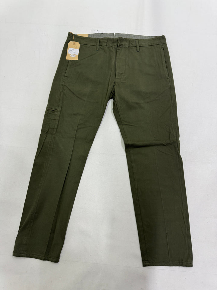 Fortela mod. Piatto cimosa W34 chino pants verde nuovo con cartellino Deadstock