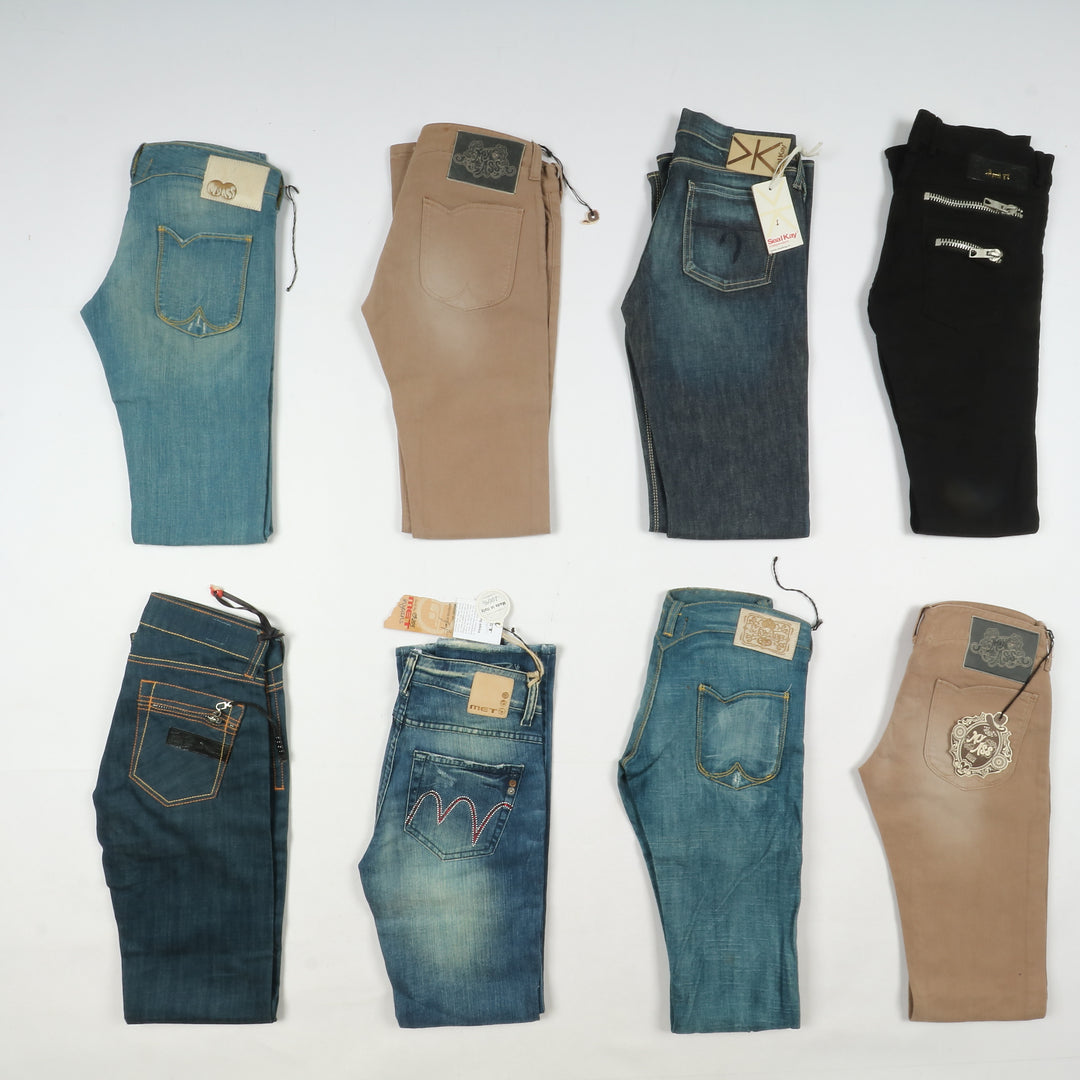 Jeans firmati donna vita bassa anni 2000 nuovi deadstock stock 64pz