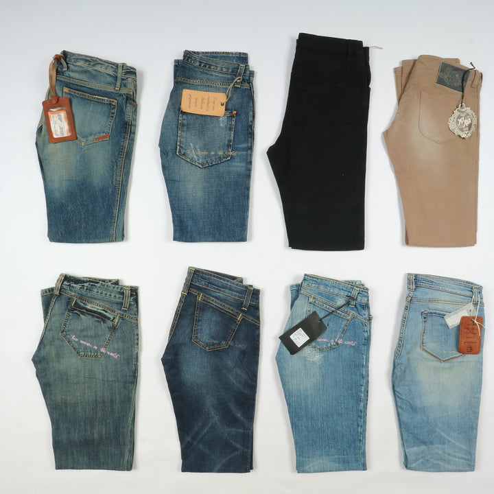 Jeans firmati donna vita bassa anni 2000 nuovi deadstock stock 64pz