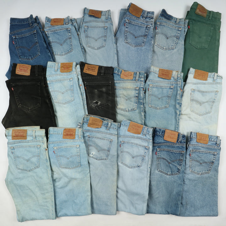 Levi's 501 made in USA, Grado C, stock da 23pz denim, nero e colorati