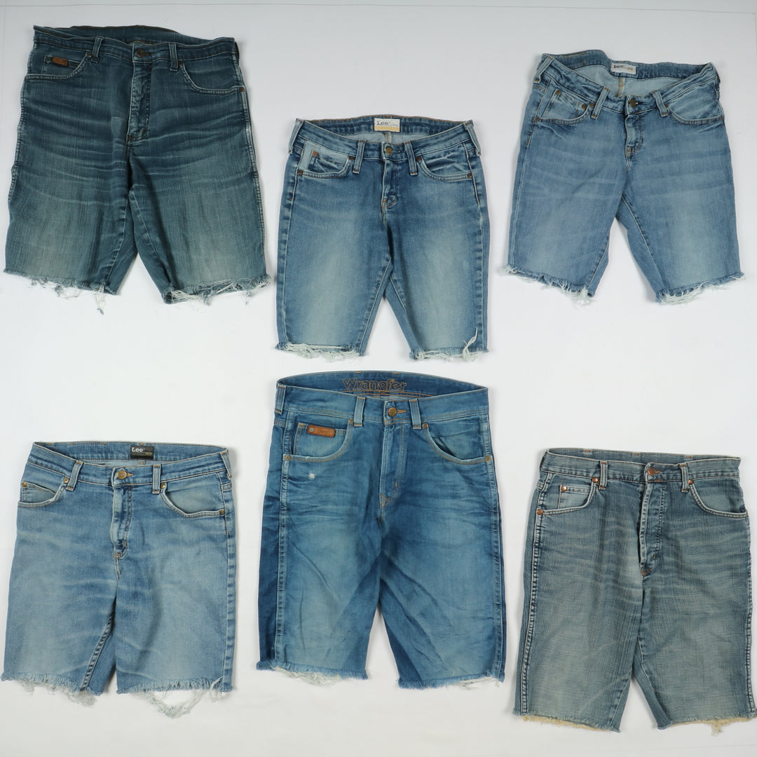 Lee e Wrangler bermuda uomo vintage box da 58pz jeans custom