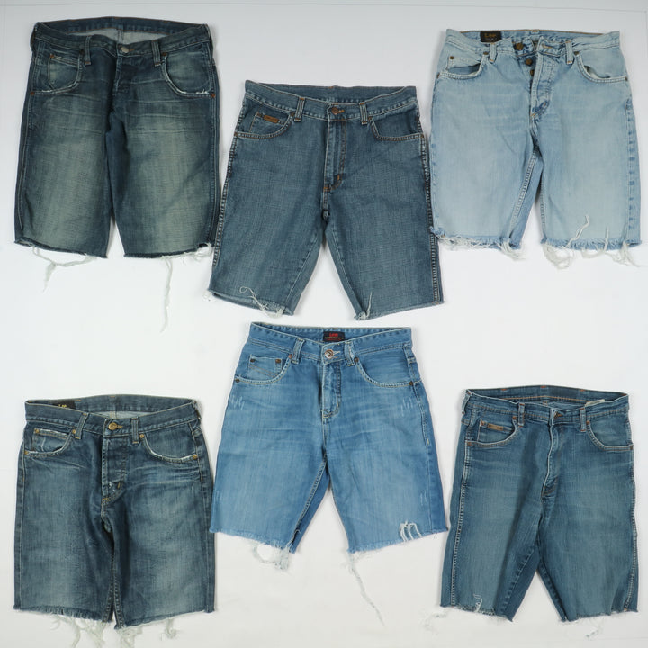 Lee e Wrangler bermuda uomo vintage box da 58pz jeans custom