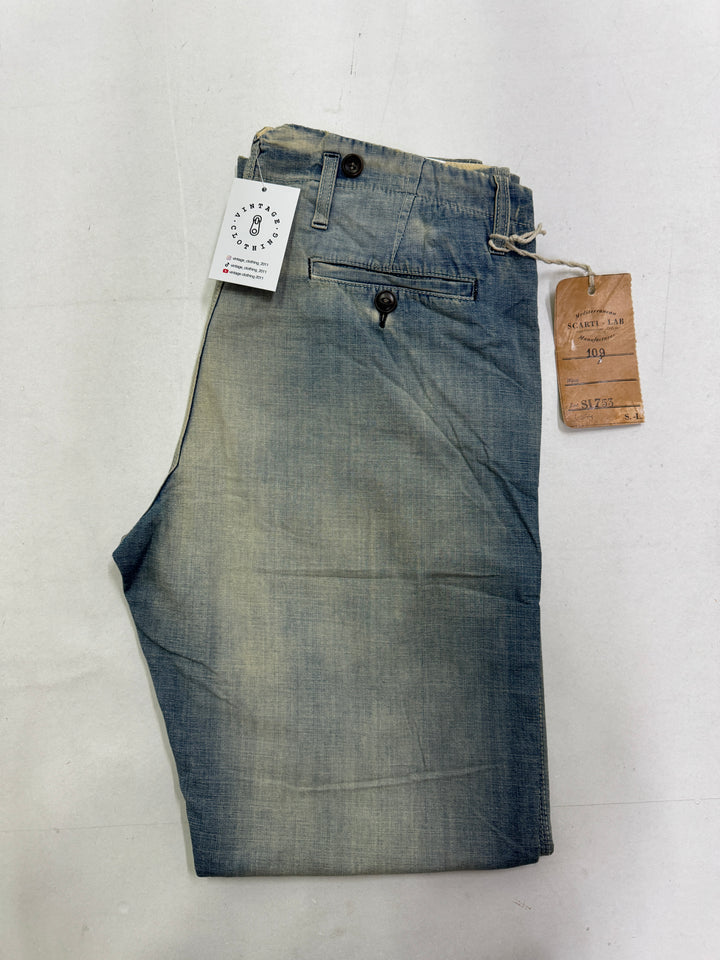 Scarti-Lab 109 W34 chino pant jeans nuovo con cartellino Deadstock