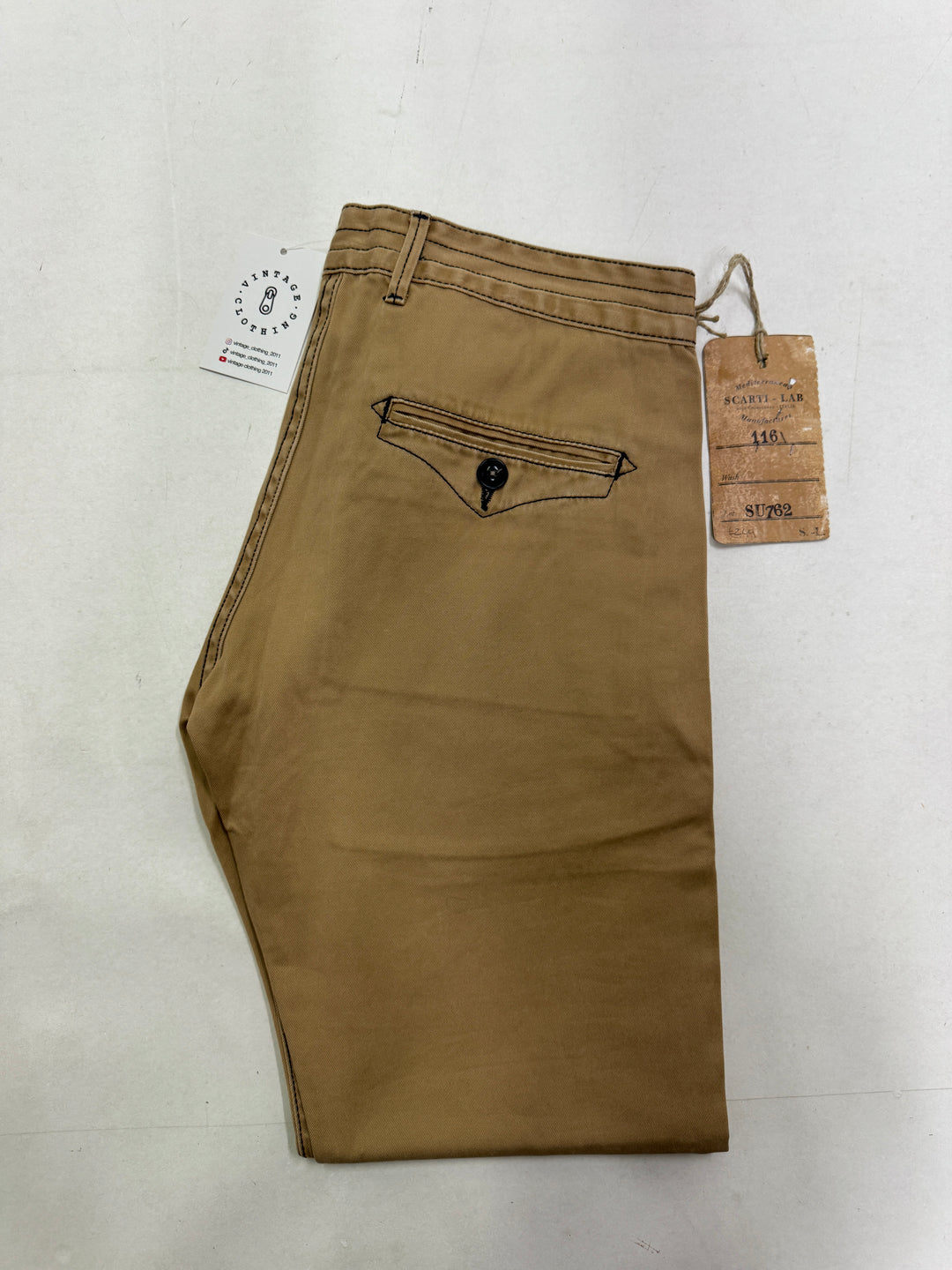 Scarti-Lab 116 W32 chino pant jeans nuovo con cartellino Deadstock