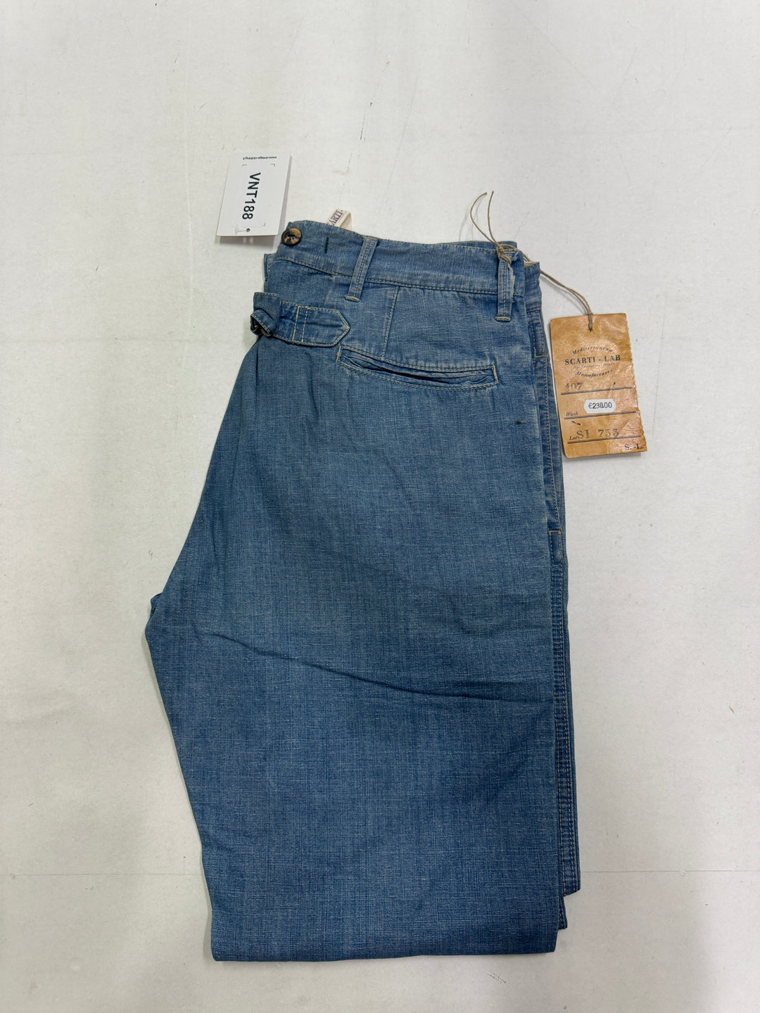 Scarti-Lab 107 W32 jeans martingala nuovo con cartellino Deadstock