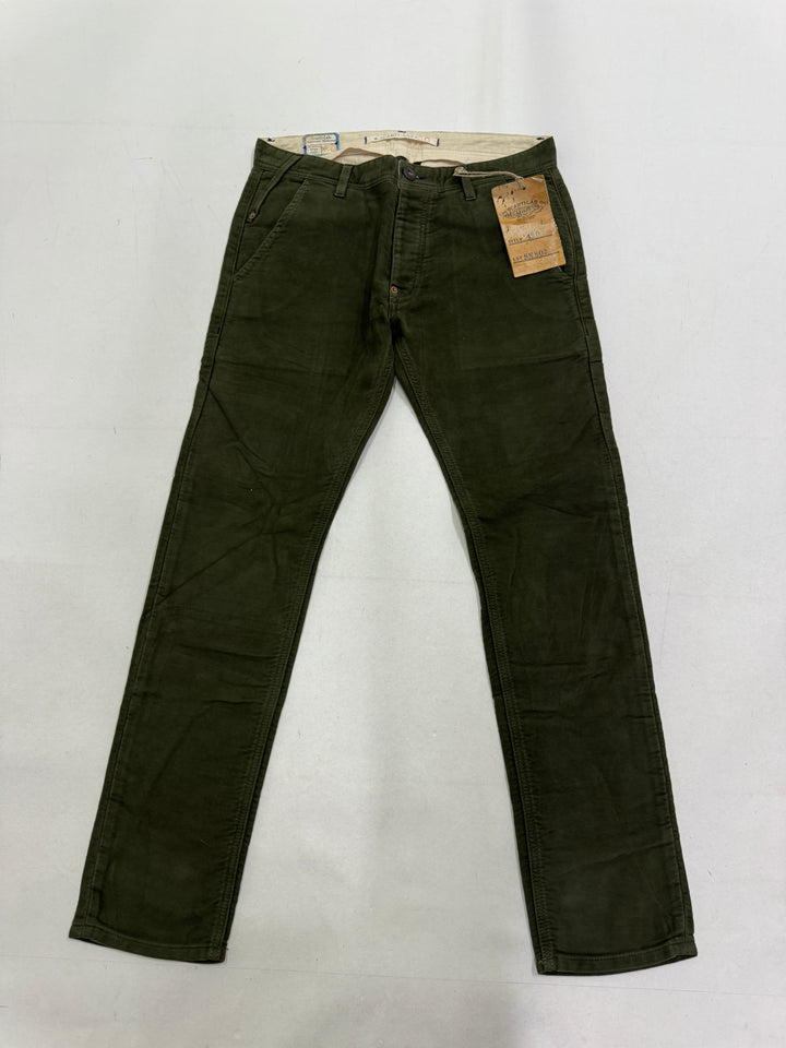 Scarti-Lab 120 W30 chino pants Verde nuovo con cartellino Deadstock