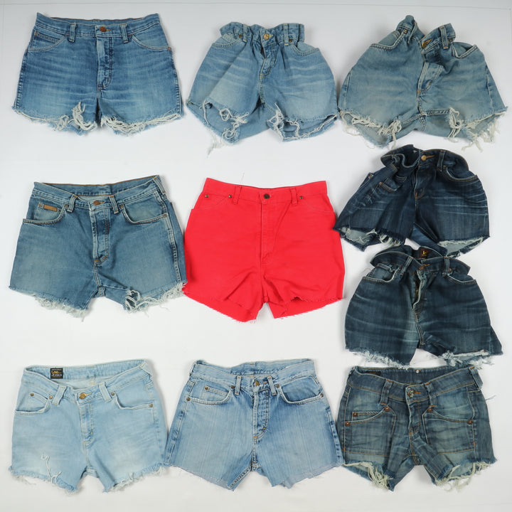 Lee e Wrangler short e gonne jeans denim box da 70pz donna