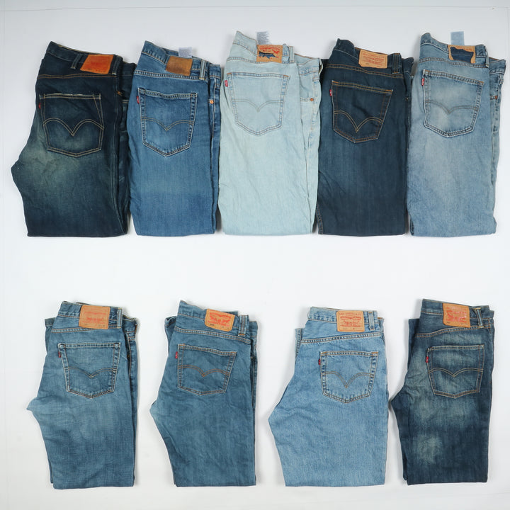 Levi's jeans denim slim, skinny, bootcut, loose fit... stock da 43 pz uomo e donna